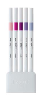 UNI-BALL Fineliner Emott 0.4mm PEM-SY_5C_NO.7 floral 5 Stück