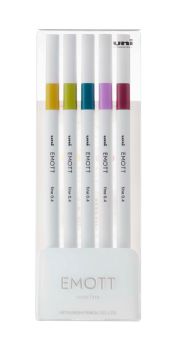 UNI-BALL Fineliner Emott 0.4mm PEM-SY_5C_NO.8 retro 5 Stück