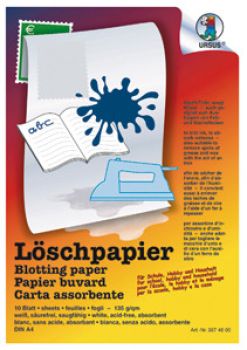 Ursus löschpapier a4 3974600 135g, weiss 10 blatt - Ursus-3974600-4008525375890