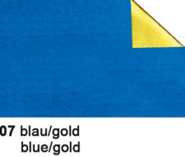 URSUS Bastelfolie Alu 50x80cm 4442107 90g, blau/gold