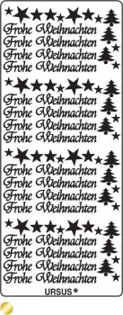 URSUS Kreativ Sticker 59100059 Frohe Weihnachten gold