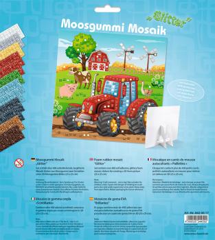 URSUS Moosgummi Mosaik 8420017 Glitter Traktor 25x25cm