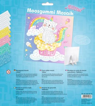 URSUS Moosgummi Mosaik 8420018 Glitter Kittycorn 25x25cm