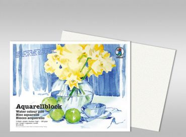 URSUS Aquarellpapier 24x32cm 9320000 200g, weiss 10 Blatt