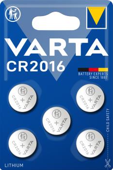 VARTA Knopfzellenbatterie 06016 101 415 CR2016 5 Stück