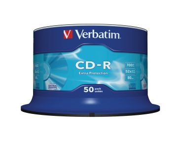 VERBATIM CD-R Spindle 80MIN/700MB 43351 52x DataLife 50 Pcs