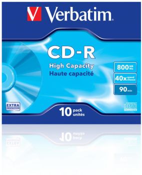 VERBATIM CD-R Jewel 90MIN/800MB 43428 48x 10 Pcs