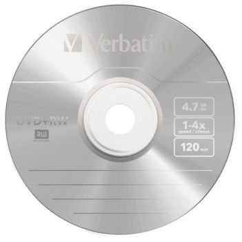 VERBATIM DVD+RW Spindle 4.7GB 43488 4x 10 Pcs