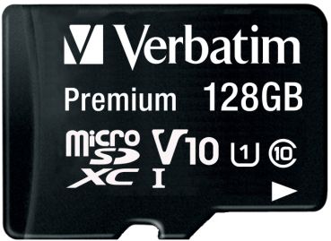 VERBATIM Micro SDXC Card 128GB 44085 with Adapter Class 10. UHS 1