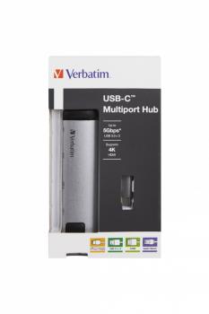 VERBATIM USB-C Multiport HUB 49141 USB 3.1/USB 3.0 x 2/HDMI/RJ45