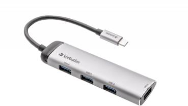 VERBATIM USB-C Multiport HUB-4-Port 49147 USB 3.2 TYPE A