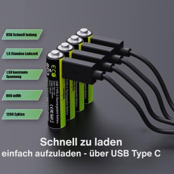 VERICO LoopEnergy Akku USB-C 1UDBT-A3WEB2 AAA/LR03 (600mAh) 4 Stück