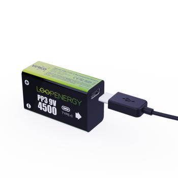 VERICO LoopEnergy Akku USB-C 1UDBT-A3WEB2 9V/6LR61 (500mAh) 2 Stück