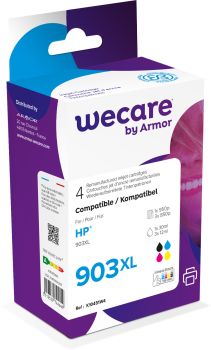 WECARE Tinte 903XL rebuilt CMYBK 1CC20AEWE z.HP OfficeJet 6950 30/3x12ml