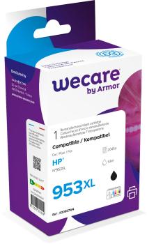 WECARE Tinte 953XL rebuilt schwarz L0S70AEWE z.HP OJ Pro 8710 53ml