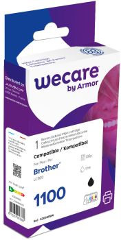 WECARE Tinte rebuilt schwarz LC-1100BKWE zu Brother MFC-6490CW 17ml