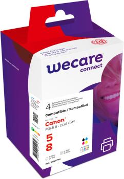 WECARE Multipack rebuilt BKCMY PGI5/CLI8WE z.Canon PIXMA iP5200 26/3x13ml