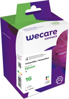 WECARE Multipack rebuilt CMYBK T162640WE z.Epson WF2010 5.7/3x3.2ml