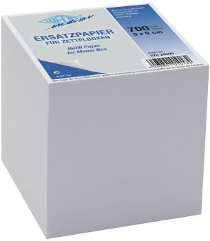 WEDO Ersatzzettel 9x9cm 27026500 lose 700Bl. weiss