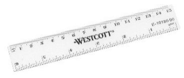 WESTCOTT Kunststofflineal 15cm E-1018000 cm/inch Skala