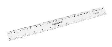 WESTCOTT Kunststofflineal 30cm E-1018200 cm/inch Skala