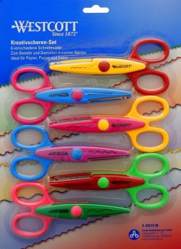 WESTCOTT Kreativscheren-Set 14cm E-42515 00 farbig ass.