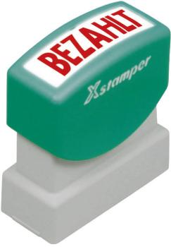 XSTAMPER Stempel Bezahlt GE 10-R rot