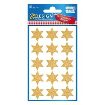 Z-DESIGN Sticker Sterne Weihnachten 4112 gold 2 Stück