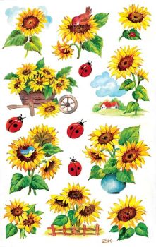 Z-DESIGN Sticker Creative 54171 Sonnenblumen 2 Stück