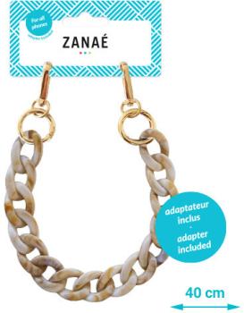 ZANAÉ Phone Wristlace Turtle Sand 17173 Mineral Winter beige