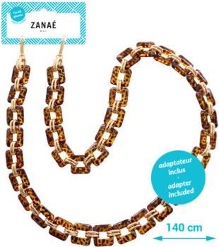 ZANAÉ Phone Necklace Golden Fire 17445 Leopard & Gold animal print