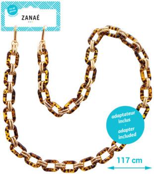 ZANAÉ Phone Wristlace Golden Stone 17448 Leopard & Gold animal print