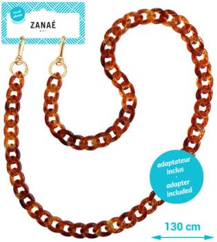 ZANAÉ Phone Necklace Tortoise Shell 17668 Mineral Spring red