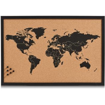 ZELLER Pinboard World 59x40 cm 11571 schwarz