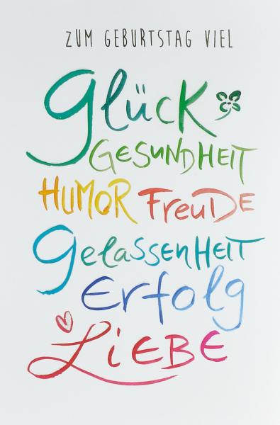 ABC Geburtstagskarte Handlettering 0163958 weiss B6