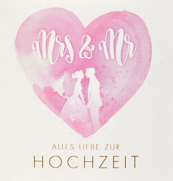 ABC Hochzeitskarte Blumen 0910677600 15x15cm