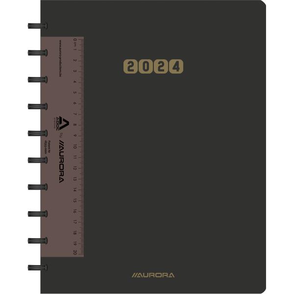 ADOC Agend-Ex Plan-A-Week 2024 8888.270 schwarz, 1W/2S 210x21x27cm