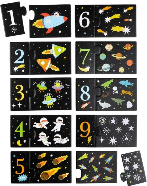 ALLC Zahlenpuzzle 17x10x4.4cm PGCPGA14 Galaxy 20-teilig