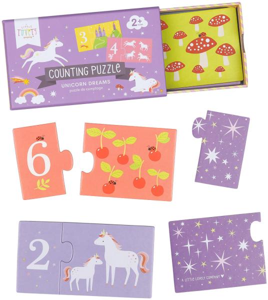 ALLC Zahlenpuzzle 17x10x4.4cm PGCPUD16 Unicorn dreams 20-teilig