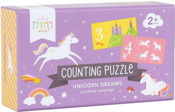 ALLC Zahlenpuzzle 17x10x4.4cm PGCPUD16 Unicorn dreams 20-teilig