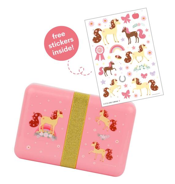 ALLC Lunchbox Horse SBLHPI11 rosa 18x6x12cm