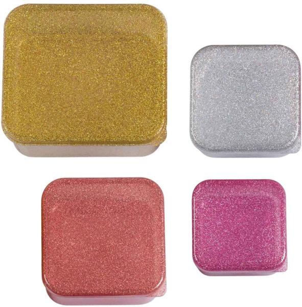 ALLC Lunch & snack box set Glitter SNSEGL37 gold blush 4 Stück