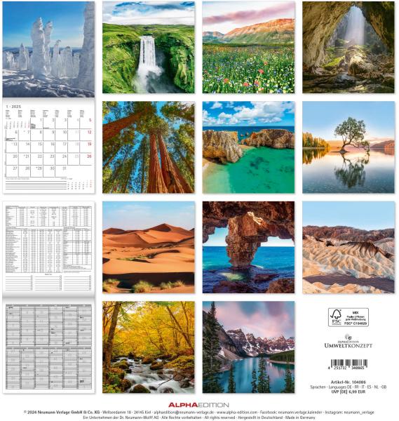 ALPHA EDITION Bildkalender 2025 104086 Emotions ML 30x30cm