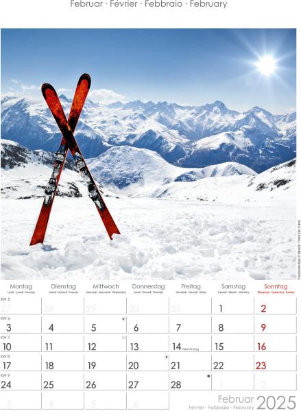 ALPHA EDITION Bildkalender 2025 104109 Alpen 23.7x34cm