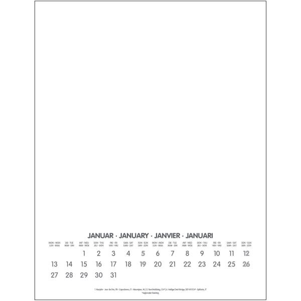 ALPHA EDITION Bastellkalender DIY 2025 104188 1M/1S weiss ML 24x31cm