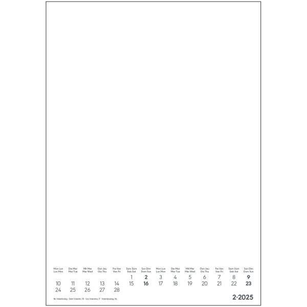 ALPHA EDITION Foto-Bastellkalender 2025 104191 1M/1S weiss ML 21x29.7cm