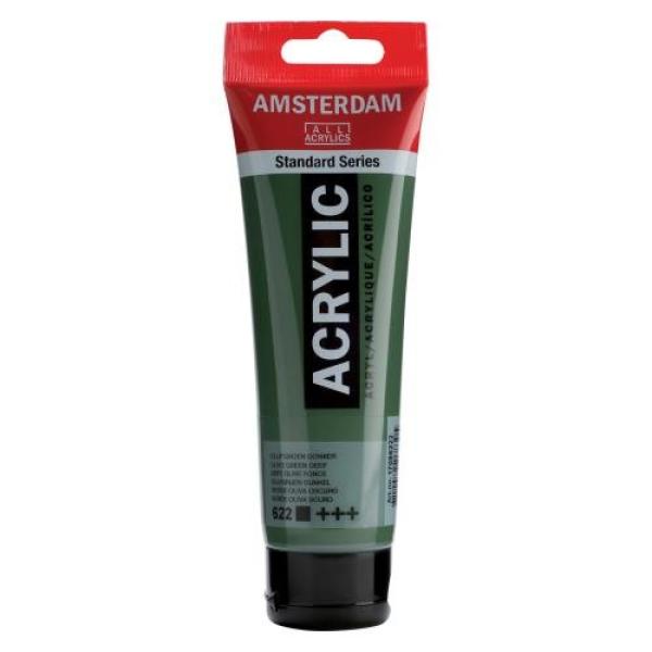 AMSTERDAM Acrylfarbe 120ml 17096222 olivgruen dkl.