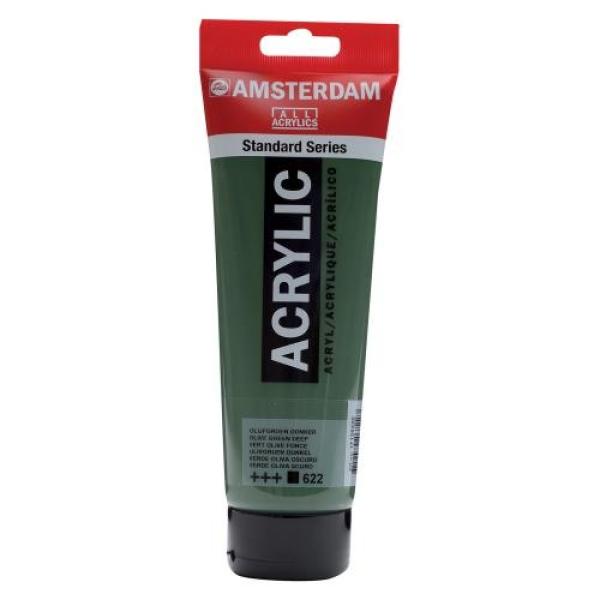 AMSTERDAM Acrylfarbe 250ml 17126220 olivgruen dkl.