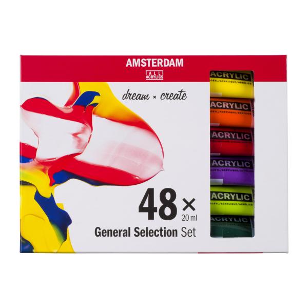 AMSTERDAM Standard Series Acryl Set 17820448 General Selection 48X20ml