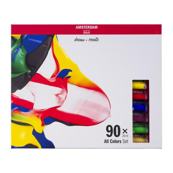 AMSTERDAM Standard Series Acryl Set 17820490 All Colors 90X20ml